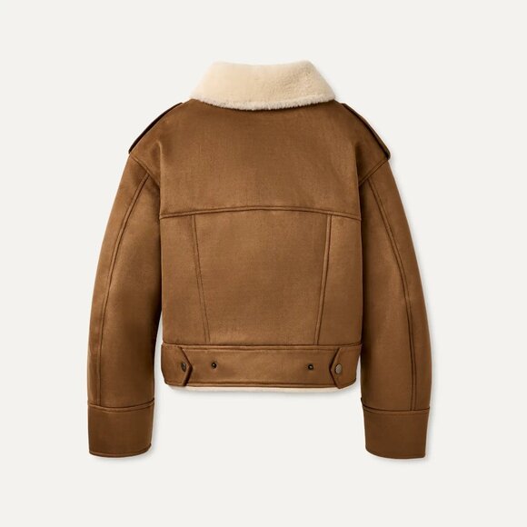 🇨🇦 UGG Women's Finnian Luxe Fluff Moto Jacket - Picture 3 of 14